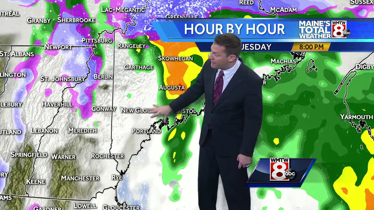 Tracking snow and rain for Tuesday