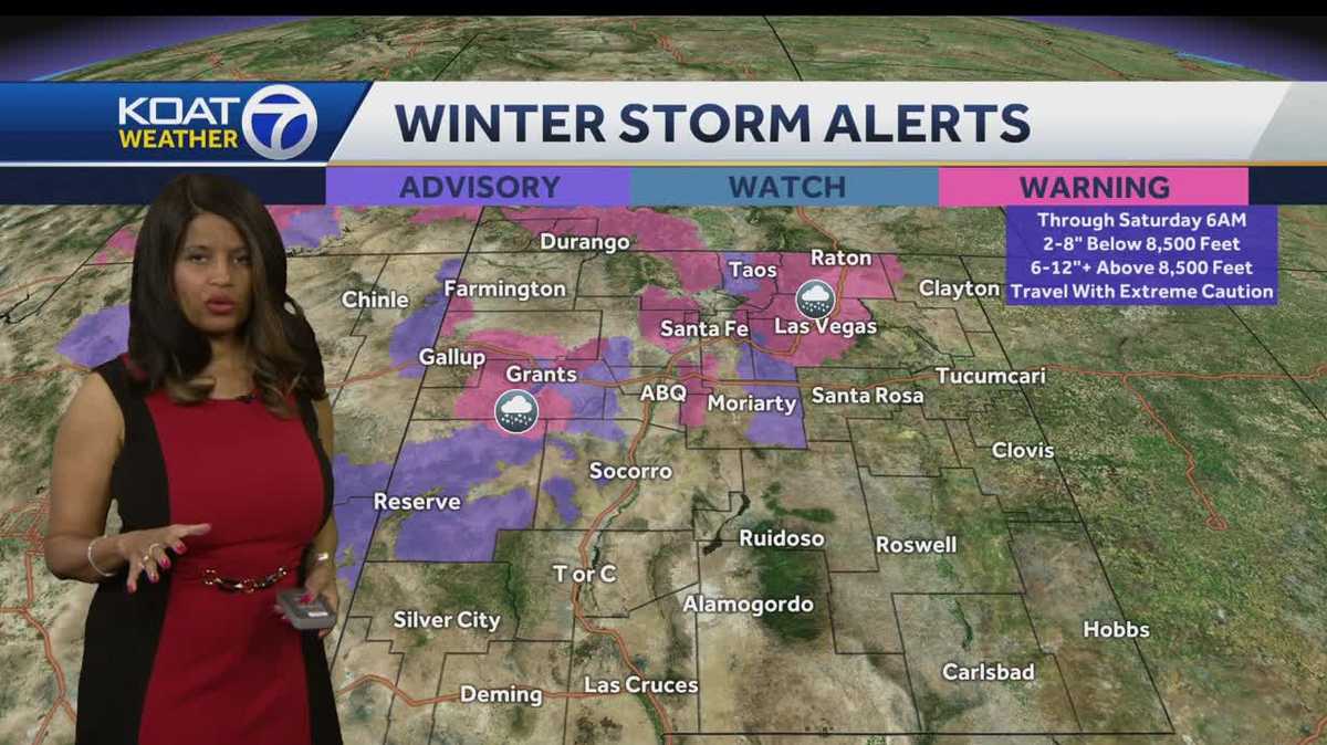 Winter storm warnings in effect across New Mexico