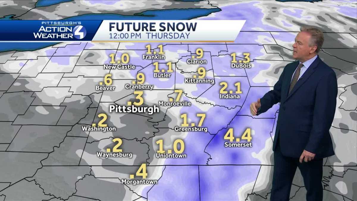 More snow showers moving into Pittsburgh area