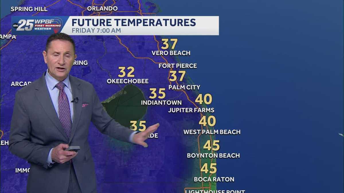Really cold temperatures to be felt across South Florida