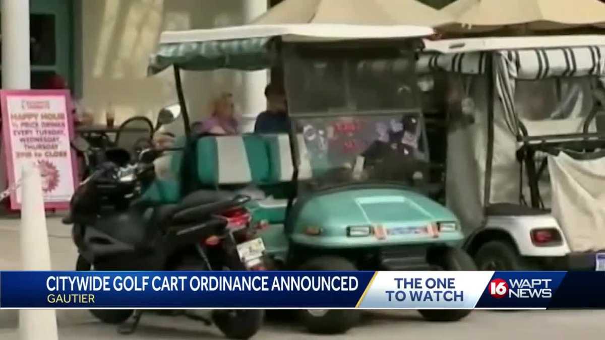 Golf carts allowed on streets in Gautier, MS