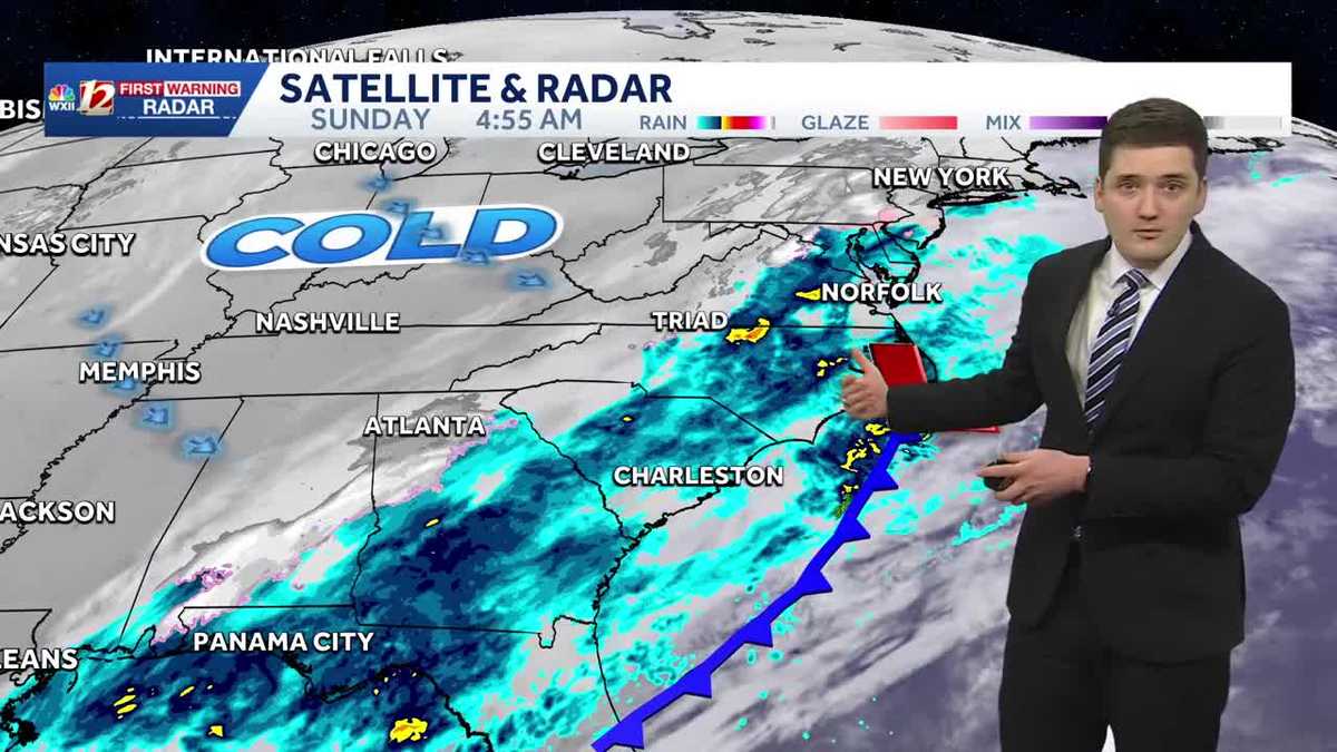 Cold rain may mix with wet snow in North Carolina on Sunday