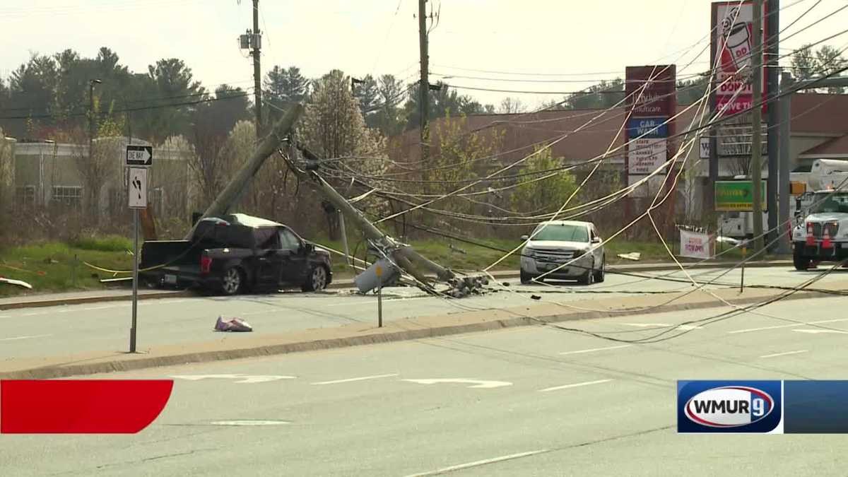 Derry, New Hampshire crash Homes, businesses lose power in area