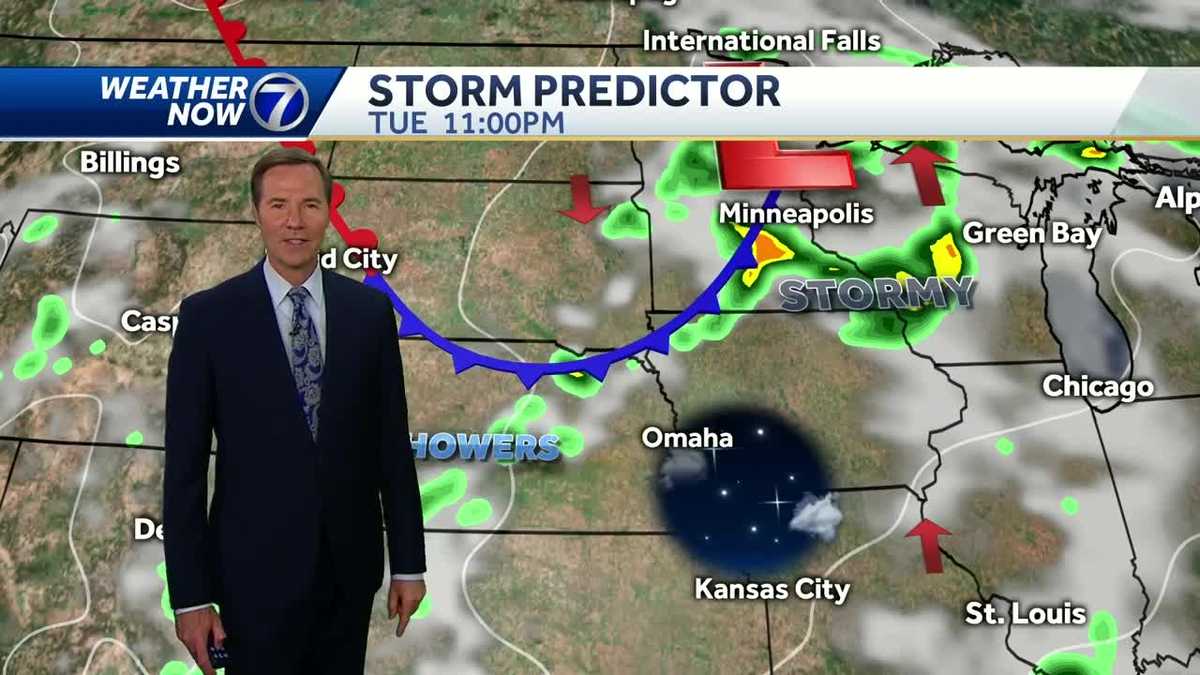 A spotty storm tonight