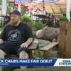 Iowa man crafts Adirondack chairs from reclaimed wood for Iowa State Fair