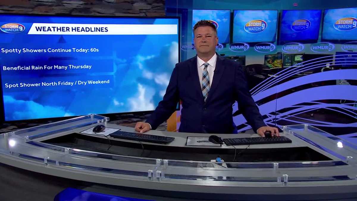 NH forecast video: Spotty showers Wednesday; more rain Thursday