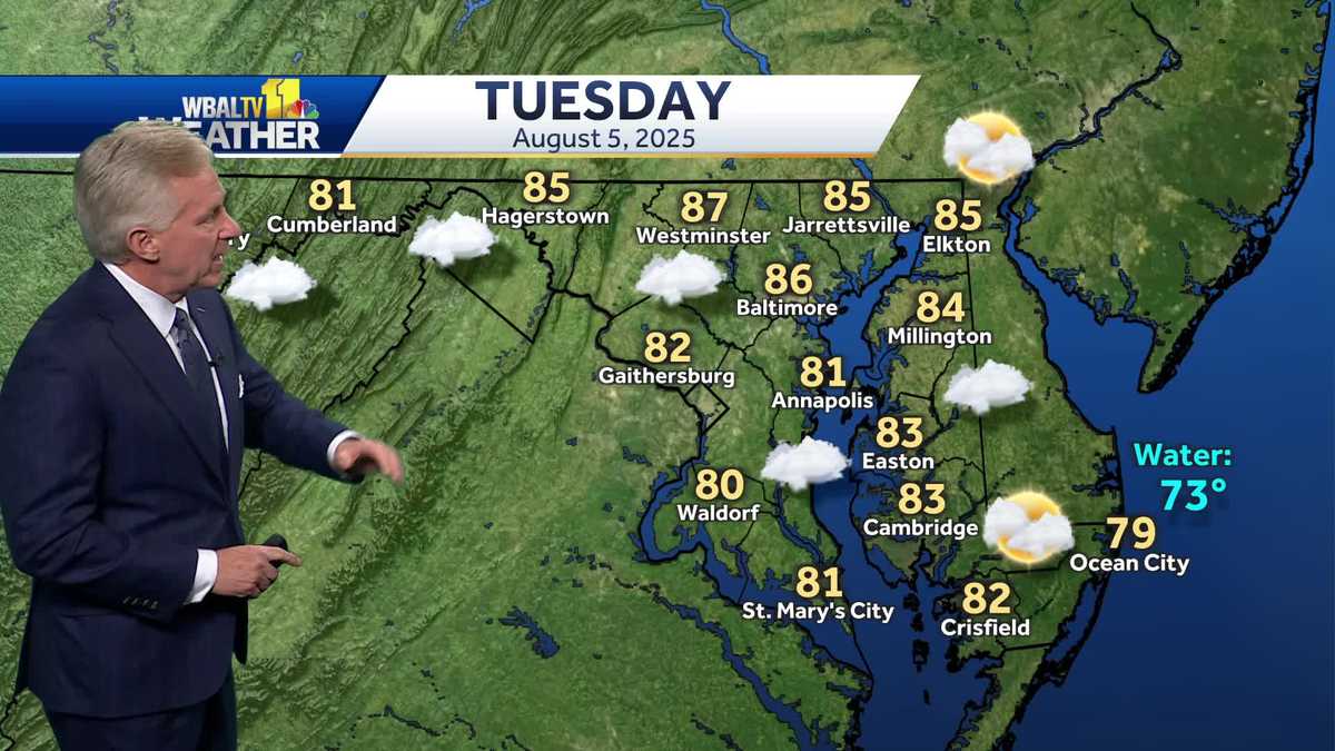 Temps peak in mid-80s with cloudy skies on Aug. 4