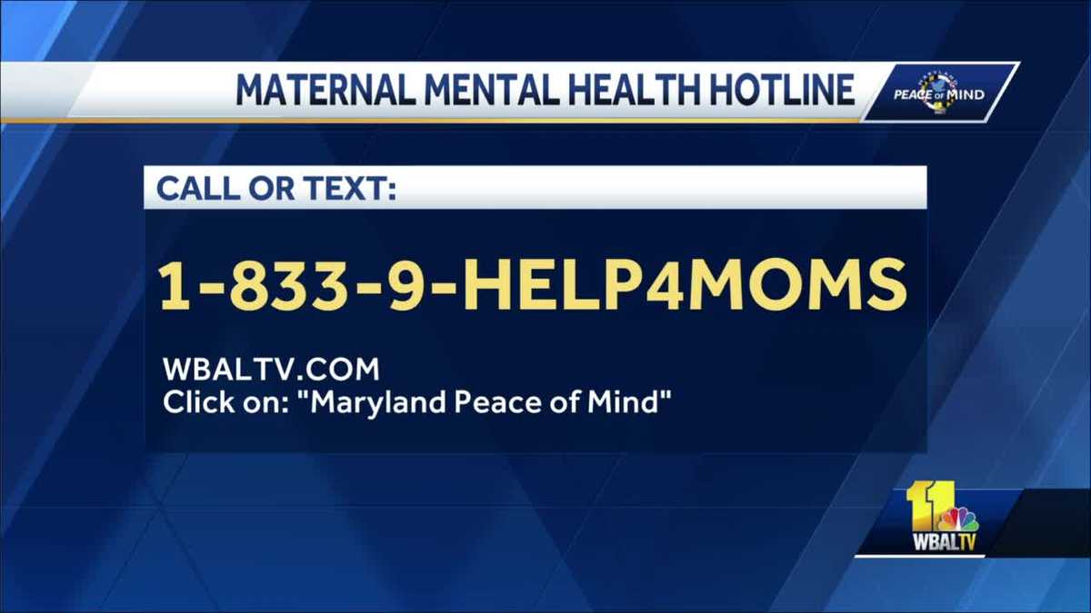 Maryland Peace of Mind: ‘Maternal Mental Health Hotline’ hopes to help moms in crisis