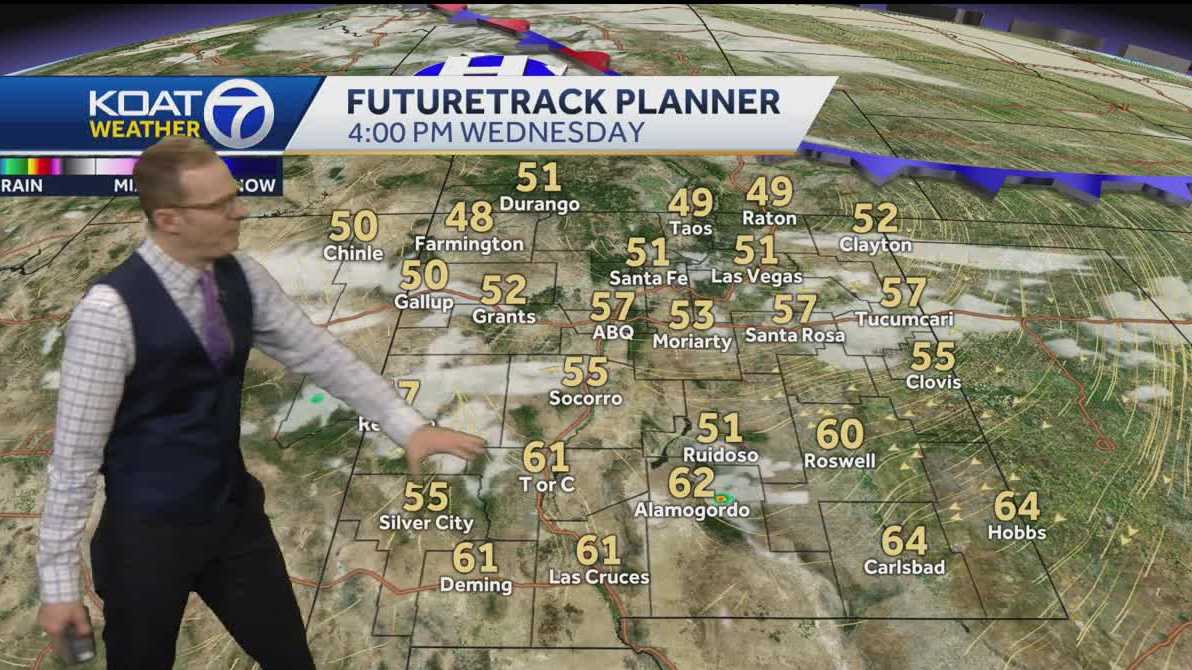 Mild trend with mostly clear skies in New Mexico