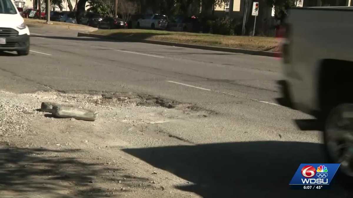 New Orleans drivers urge city leaders to fix dangerous Carrollton Avenue pothole