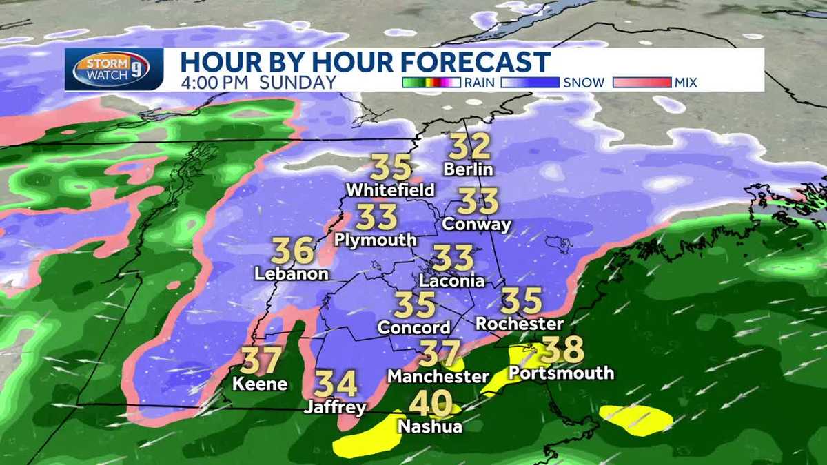 NH forecast Messy storm system to bring in rain and possible snow today
