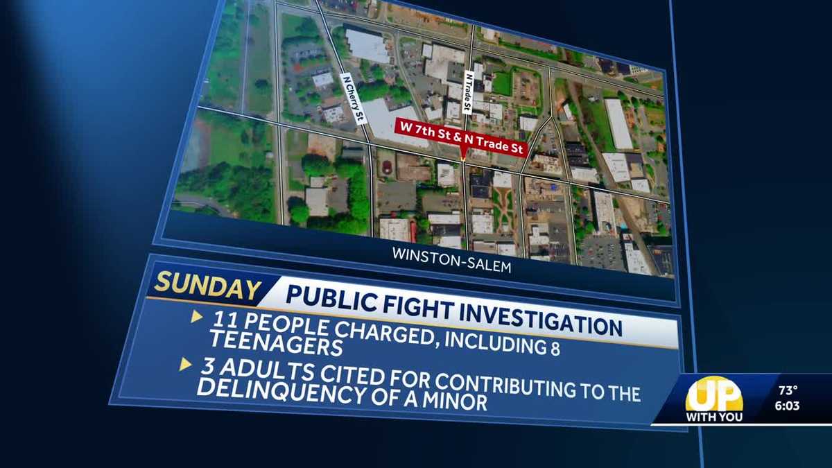 Winston-Salem Police investigate large public fight