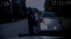 Caught on camera: Woman accused of running over officer
