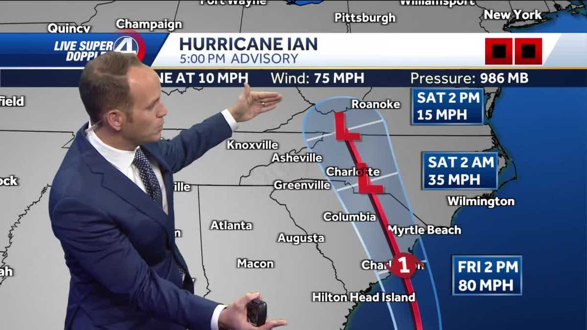 South Carolina forecast Hurricane Ian update