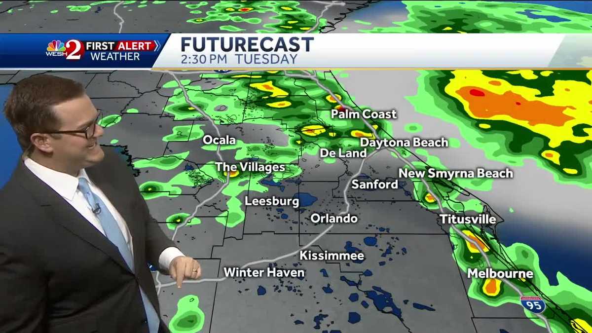 Showers and storms across Central Florida this afternoon
