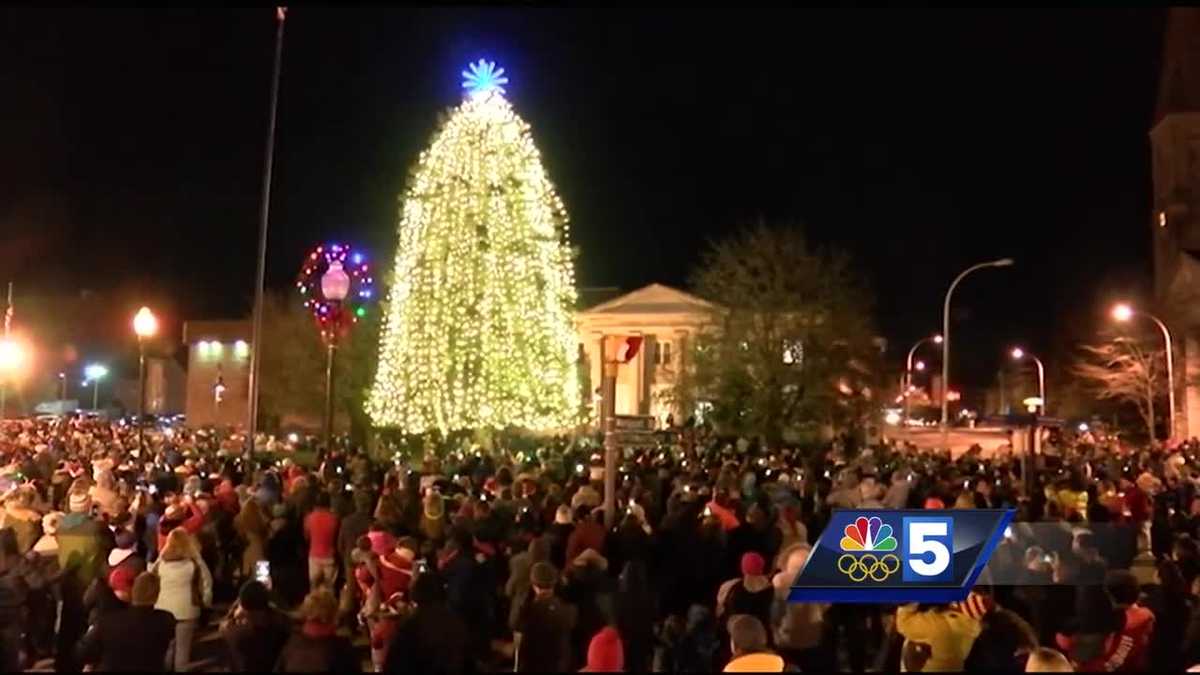 Watch Plattsburgh lights Christmas Tree