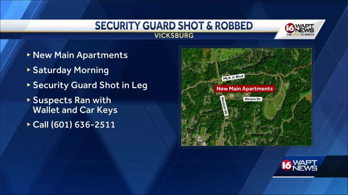 Security guard shot in armed robbery at Vicksburg apartments