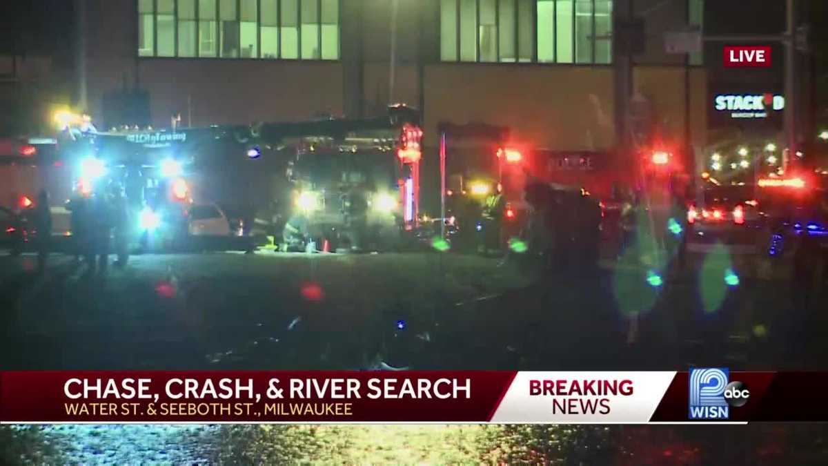 Police Chase Ends In Crash At River Rescue Crews Search For Possible Person In Water Police Chase Ends In Crash At River Rescue Crews Search For Possible Person In Water