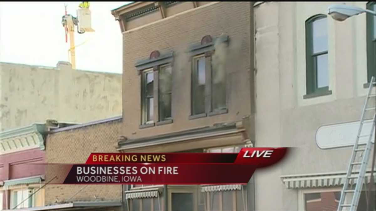 Fire reported in downtown Woodbine