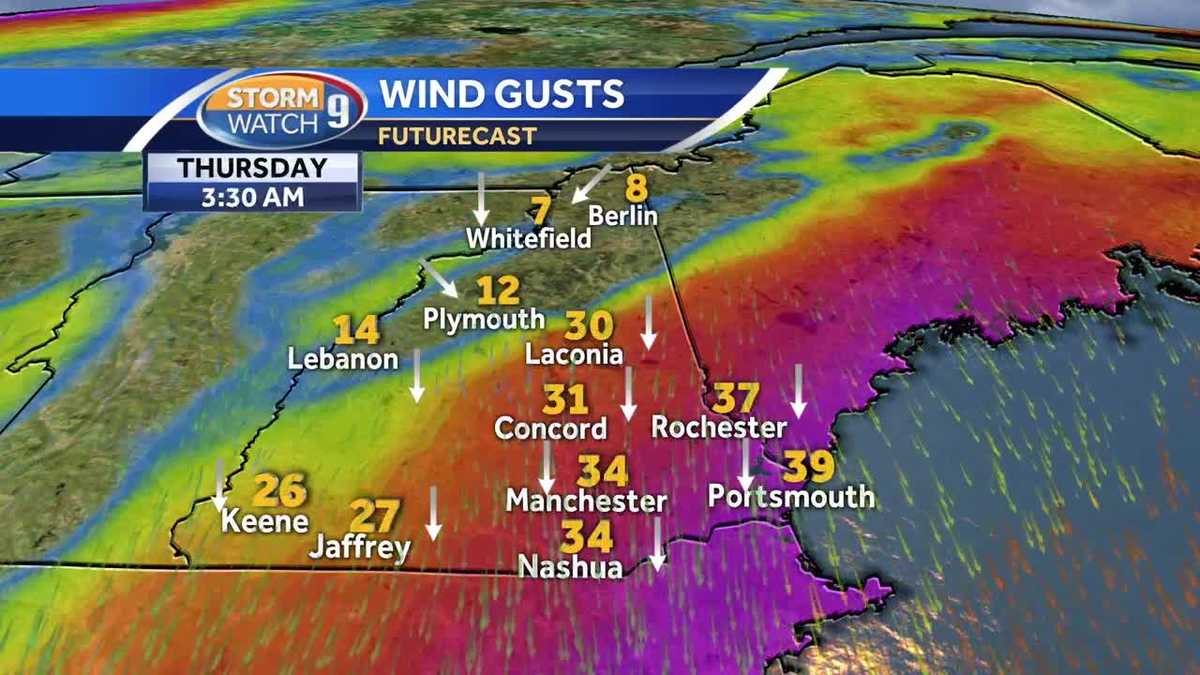 Hour-by-Hour: Track NH wind speeds during Jose