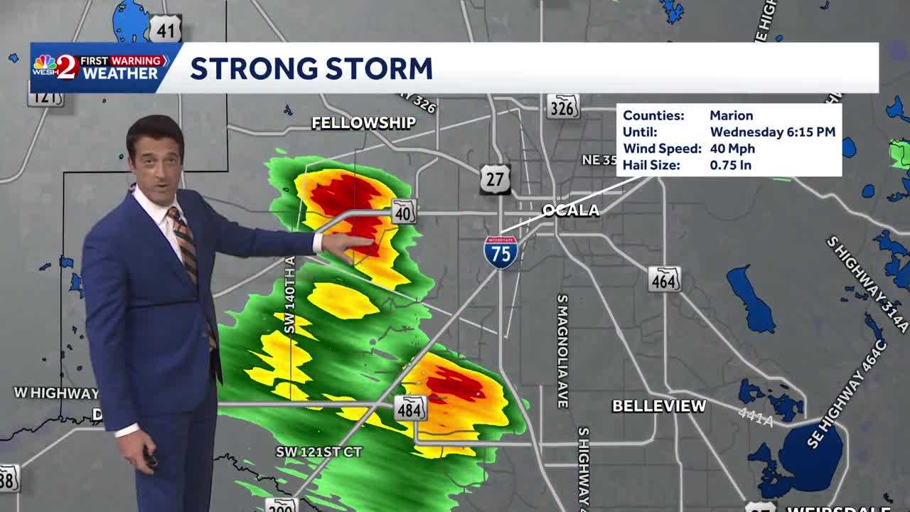 A few strong storms this evening with more on the way Thursday afternoon as temps hold in the mid 90s! 6.24.26