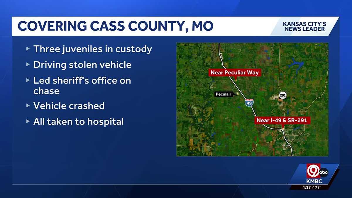 Cass County Sheriff's Office: 3 juveniles in custody after chase