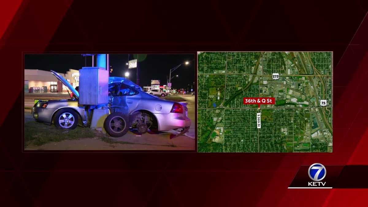Driver crashes into pole, taken to the hospital with serious injuries