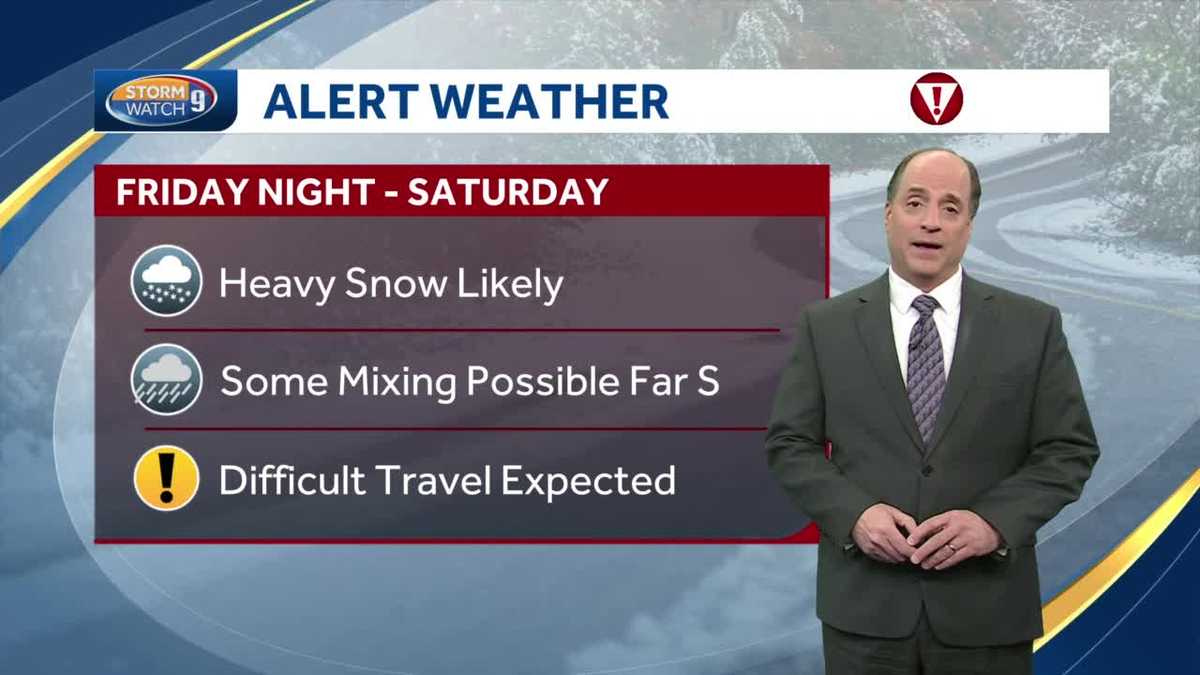 NH forecast video: Heavy snow moves in Friday night