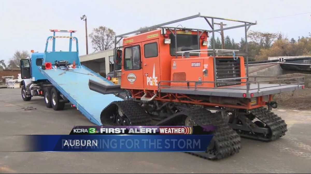 Heavy equipment, sandbags in place in Foothills before storm
