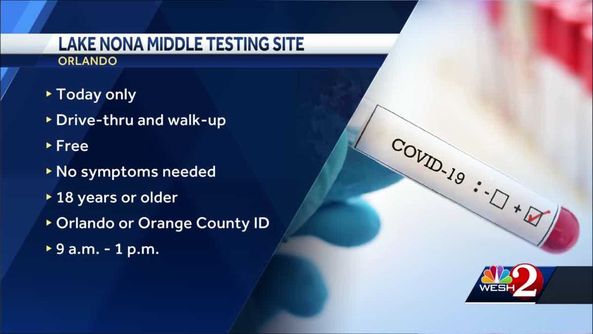 COVID19 testing sites open in Orange, Osceola counties