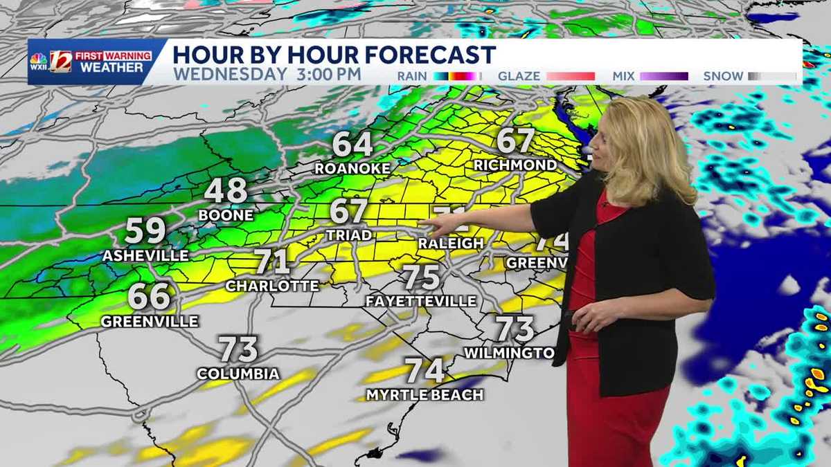 Warm highs in North Carolina, colder Thanksgiving