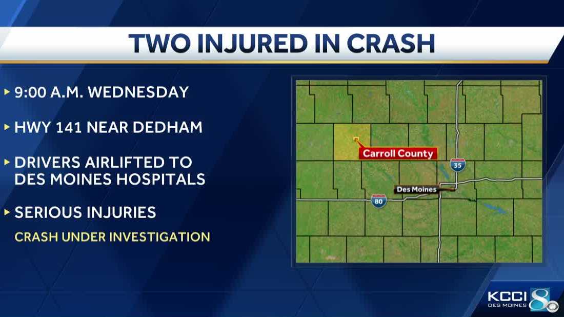 Two injured in head-on crash in Carroll County