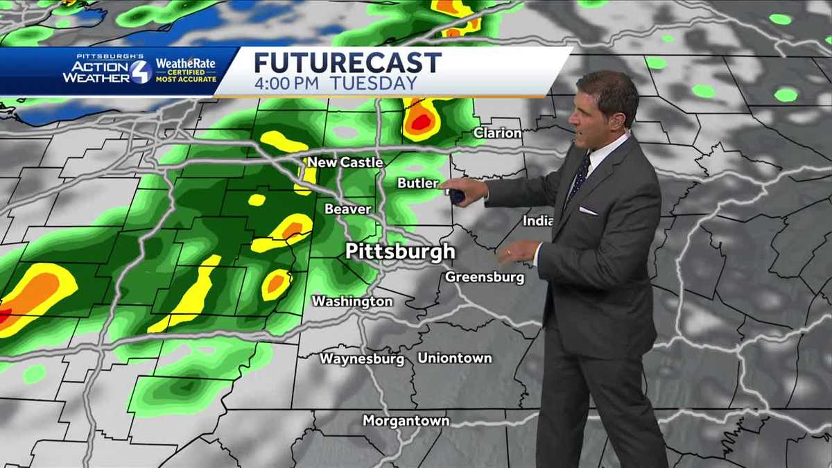 Pittsburgh weather: Rain showers Tuesday evening