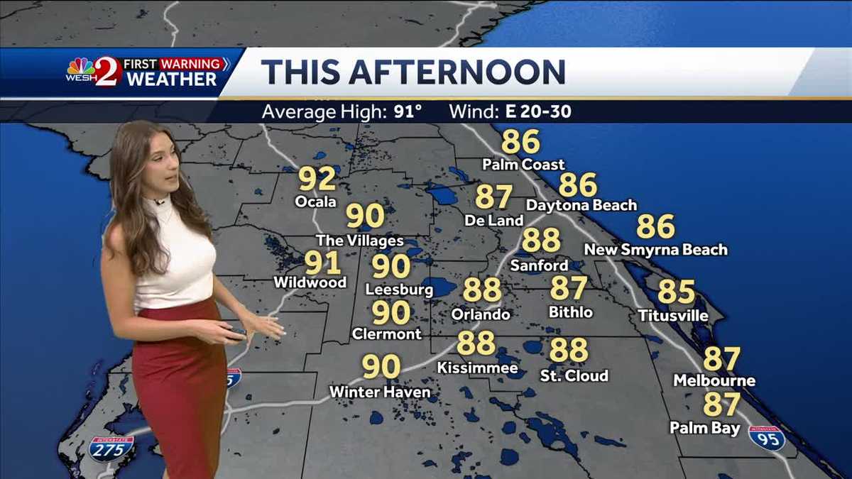 Warm and breezy Tuesday throughout Central Florida