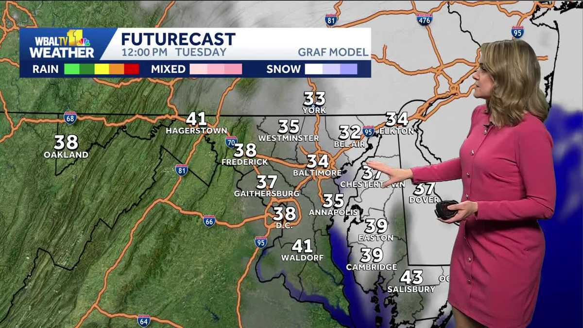 Tuesday turns mild across Baltimore region before colder winds return
