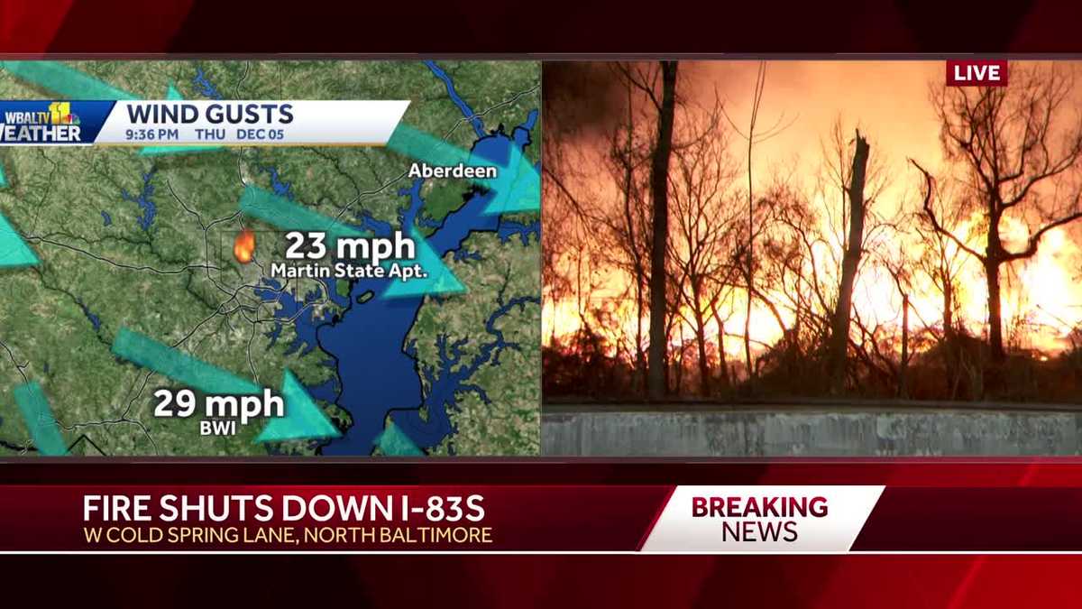 Baltimore fire: How winds are impacting the blaze