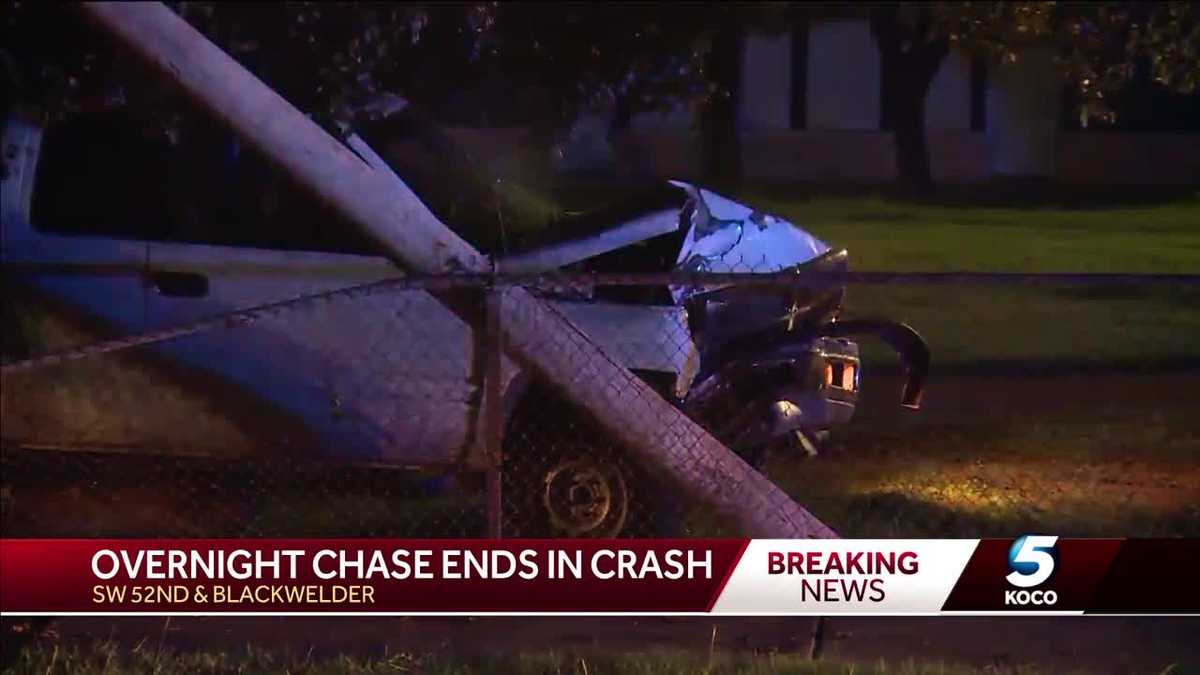 Man arrested after leading OKC police on chase, crashing stolen truck ...