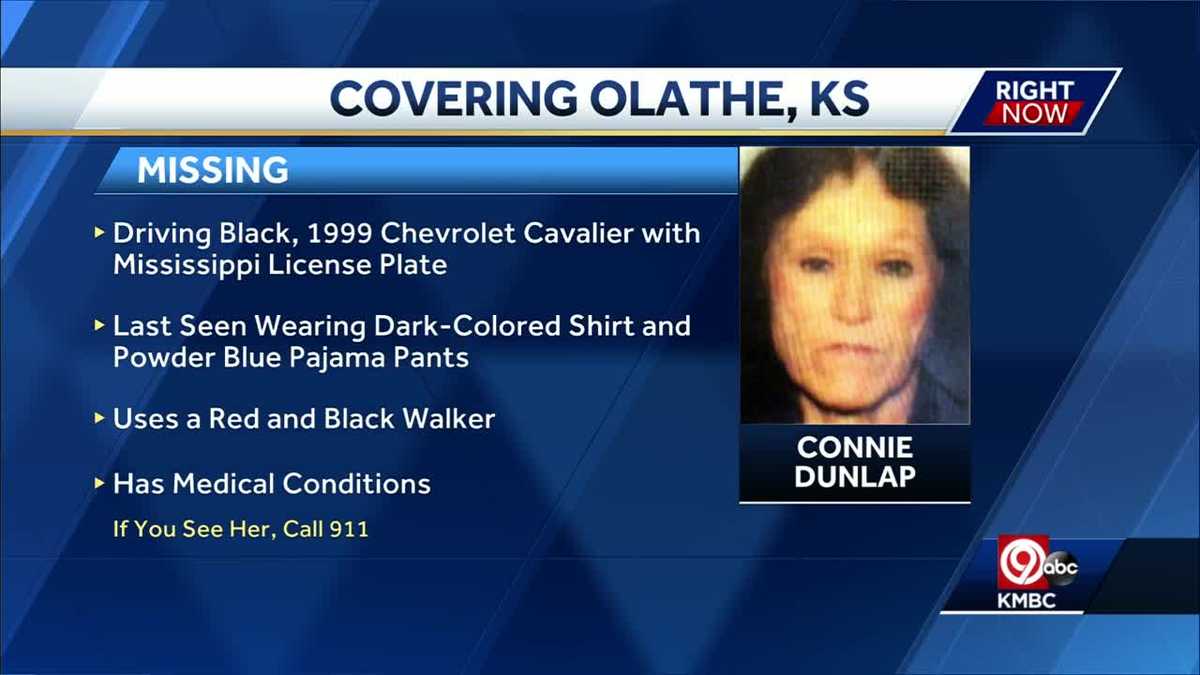 Olathe Police Say Missing 58 Year Old Woman Found Safe