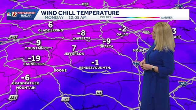 Cold Weather Advisory in North Carolina on Monday morning | Triad warms above freezing late day