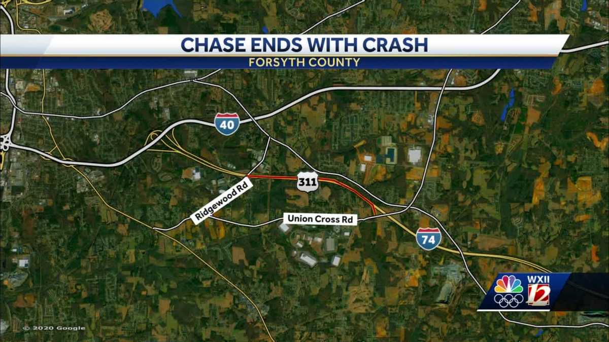 Kernersville man charged Pursuit, crash sends 4 to hospital