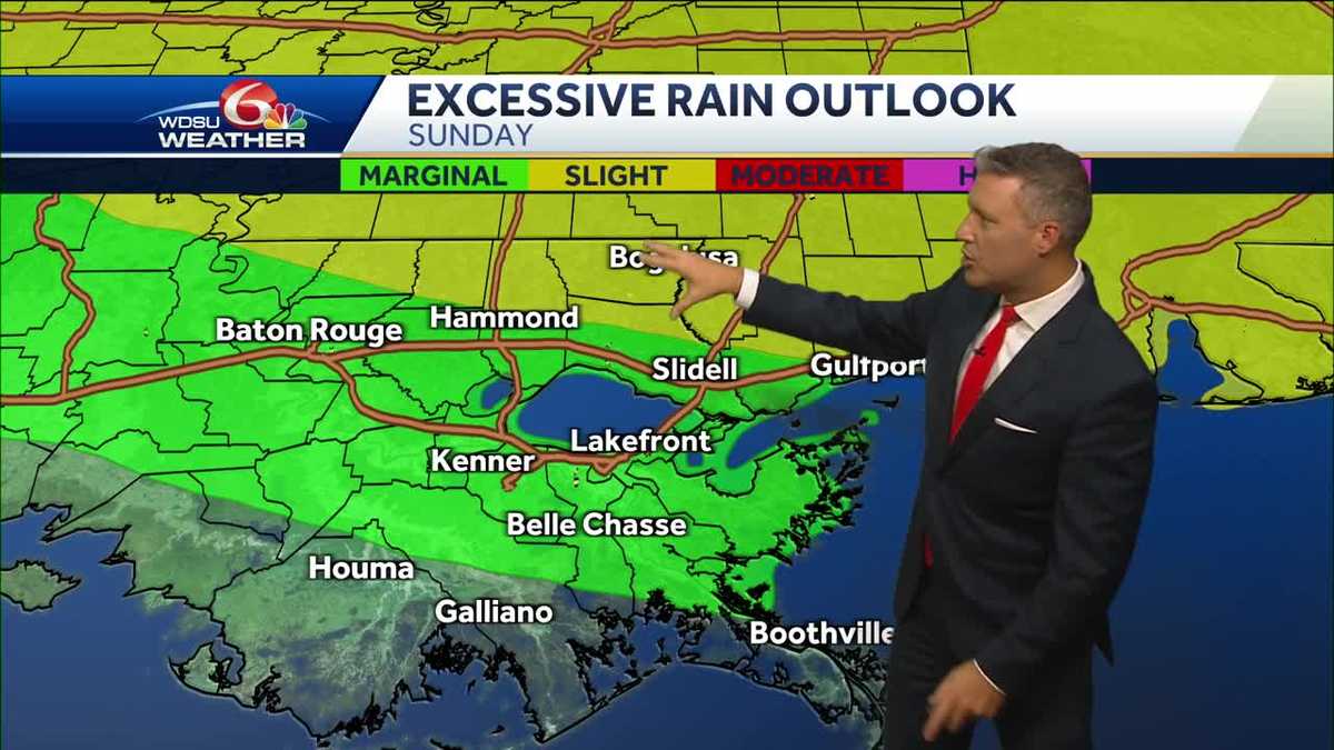 New Orleans weekend forecast storms heat humidity