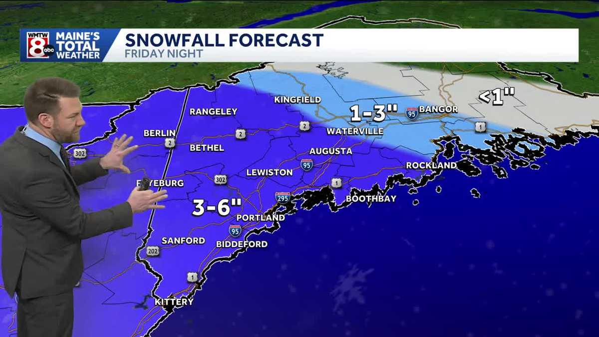 Snow chances increase for Maine late Friday