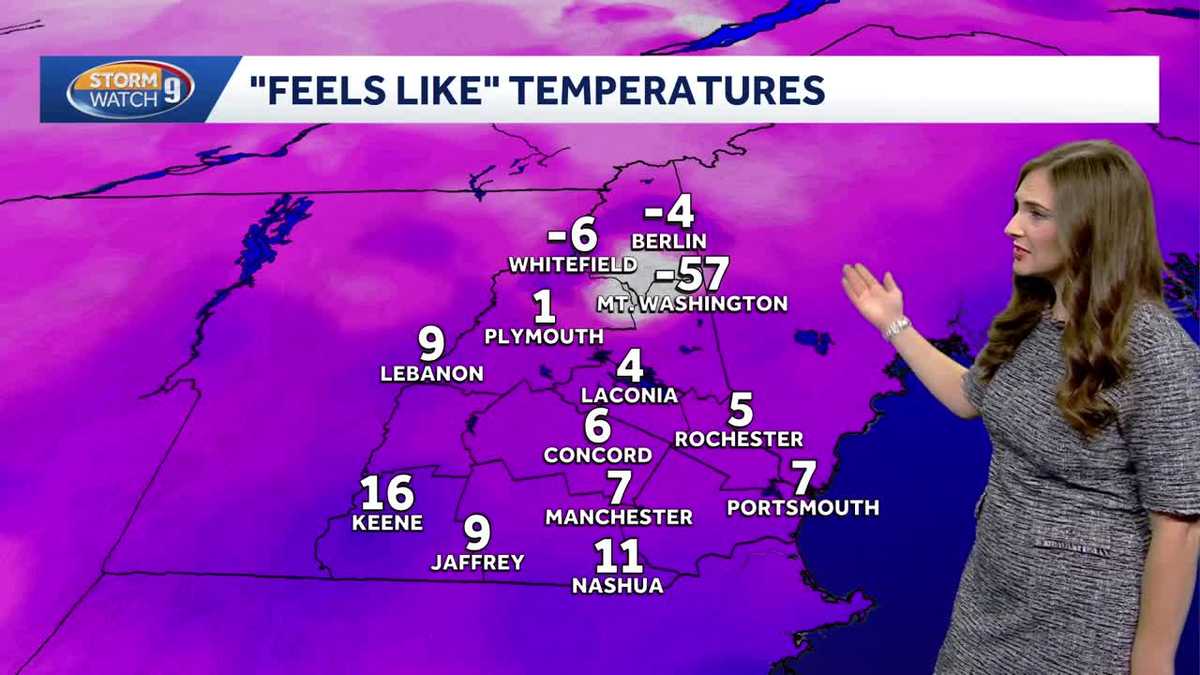 Video: Bitterly cold air moves into New Hampshire