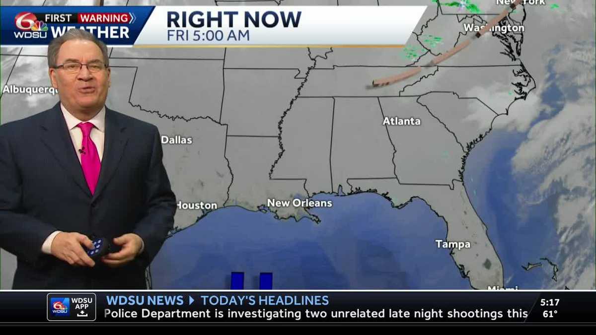 Clouds increase this weekend, rain next week