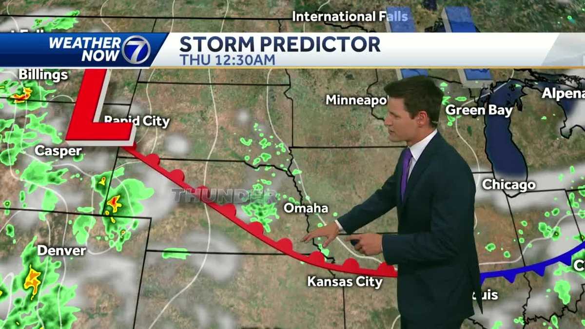 Small rain chance Wednesday, isolated storms possible into Thursday