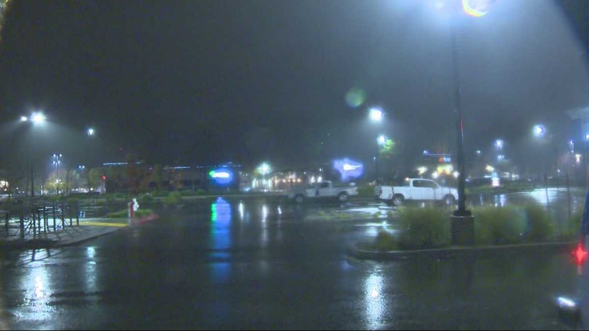 Wet roadways during early morning commute