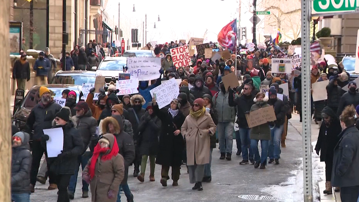 Over 1,000 gather on Boston Common in Presidents Day protest against Trump