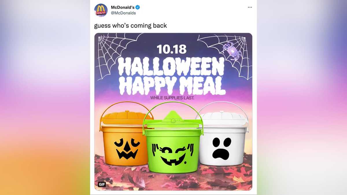 McDonald's Halloween Happy Meal pails return to locations nationwide
