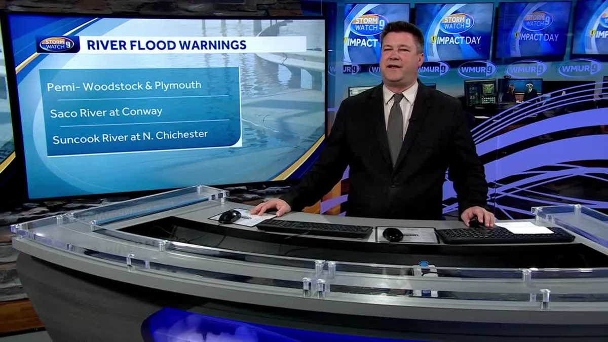 New Hampshire forecast video: Some river flood warnings