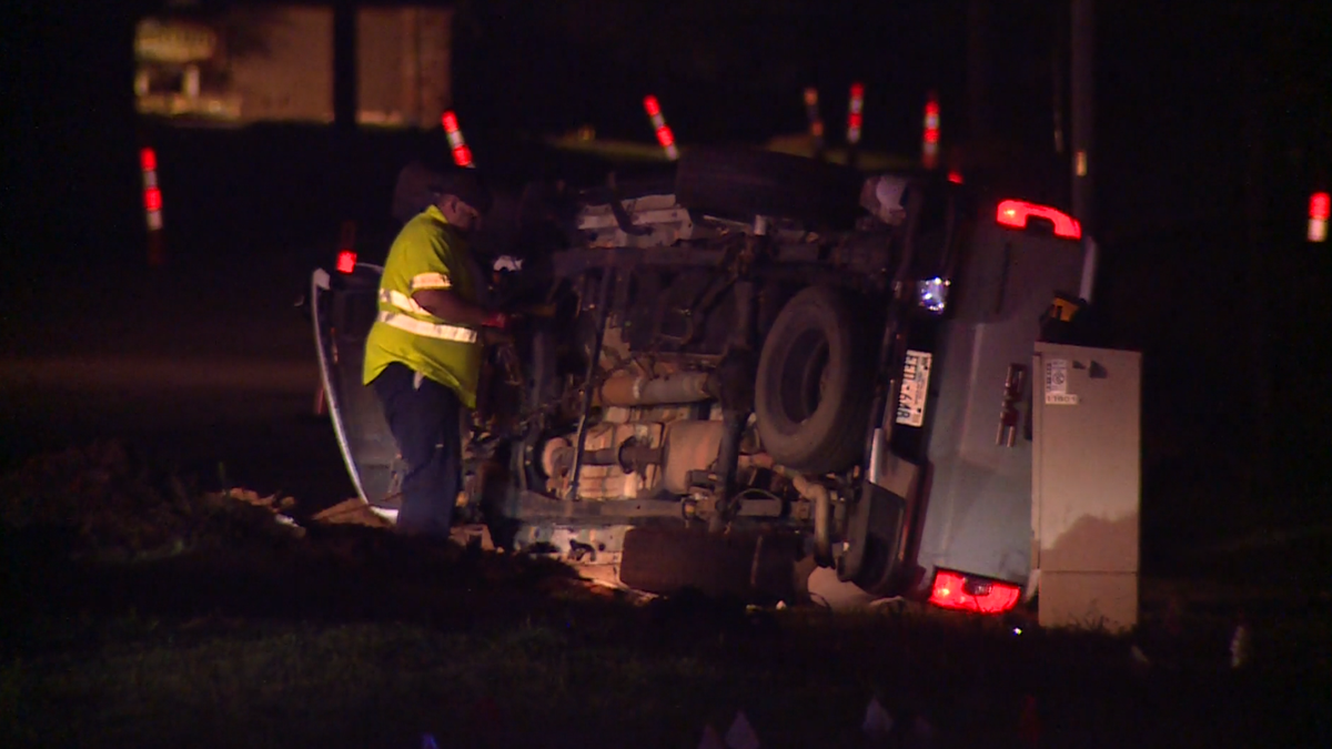 OKC crews respond to rollover crash near SW 15th and Mustang